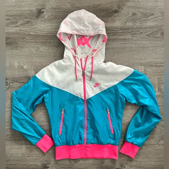 Nike Windrunner Hooded Windbreaker Vintage Jacket Women’s Size Small - Picture 1 of 4